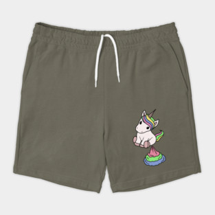 Cute Funny Unicorn Farting Rainbow Shorts