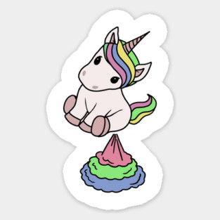 Cute Funny Unicorn Farting Rainbow Magnet