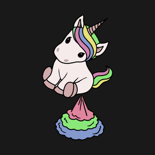 Cute Funny Unicorn Farting Rainbow by logiamerch