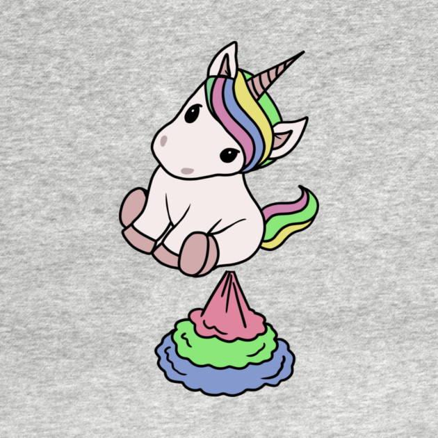 Cute Funny Unicorn Farting Rainbow by logiamerch