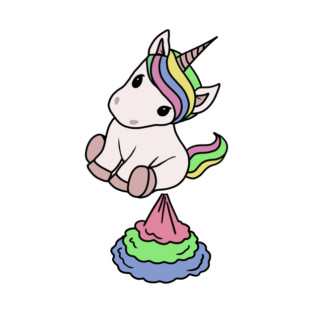 Cute Funny Unicorn Farting Rainbow T-Shirt