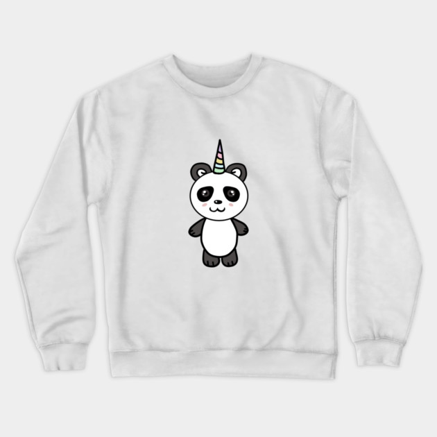 Cute Panda Bear Unicorn Lover Crewneck Sweatshirt by logiamerch