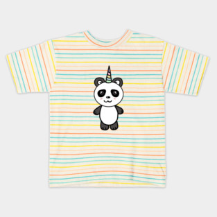 Cute Panda Bear Unicorn Lover Kids T-Shirt