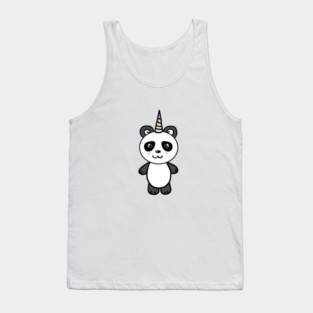 Cute Panda Bear Unicorn Lover Tank Top