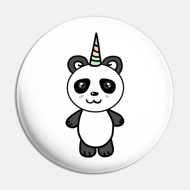 Cute Panda Bear Unicorn Lover Pin by logiamerch