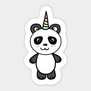 Cute Panda Bear Unicorn Lover Sticker