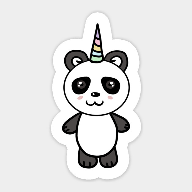 Cute Panda Bear Unicorn Lover Sticker by logiamerch