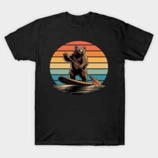 Paddle Boarding Bear SUP Stand Up Paddle Board T-Shirt