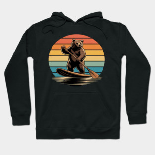 Paddle Boarding Bear SUP Stand Up Paddle Board Hoodie
