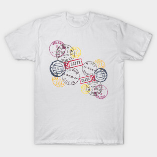 Passport Stamps Collage T-Shirt