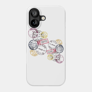 Passport Stamps Collage Phone Case