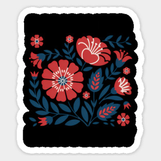 Radicalized By Basic Decency Floral Sticker