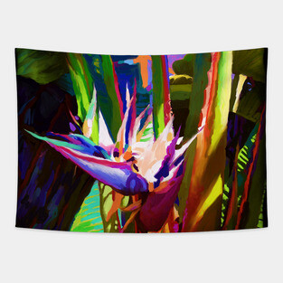 Tropical Flowers Tapestry