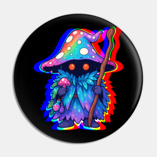 EDM DJ Festival Adults Psychedelic Festival Trippy Wizard EDM Rave Pin