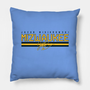Milwaukee Brewers Jacob Misiorowski Mizwaukee Pillow