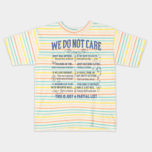 We Do Not Care Club Wdnc 2025 Kids T-Shirt