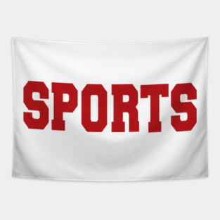 SPORTS! -red Tapestry