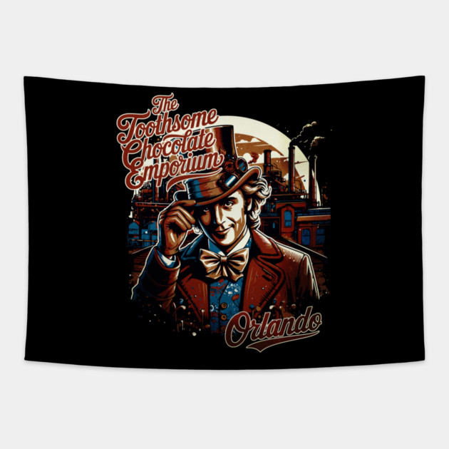 The Toothsome Chocolate Factory Orlando Florida Tapestry by Joaddo