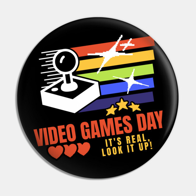 Video Games Day Pin by HolidayBug