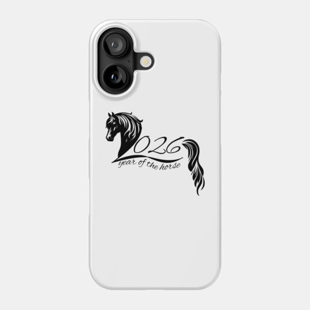 Illustrated 2026 Year of the Horse Phone Case by HolidayBug