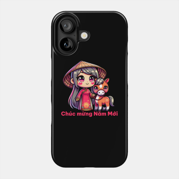 Vietnamese New Year Girl & Snake Phone Case by HolidayBug