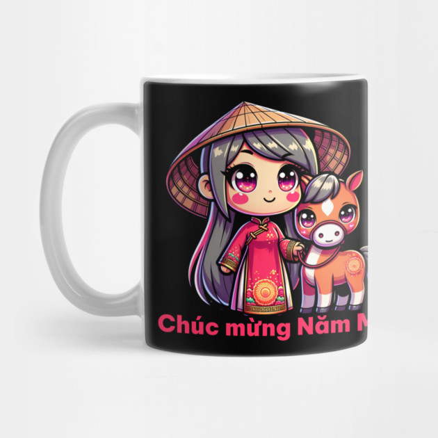 Vietnamese New Year Girl & Snake by HolidayBug