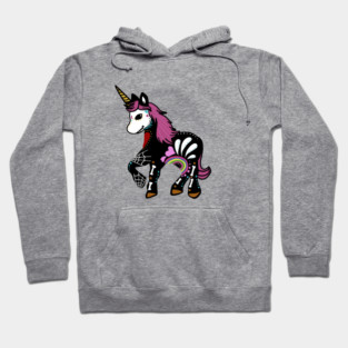 Unicorn Sugar Skull Day of the Dead Hoodie