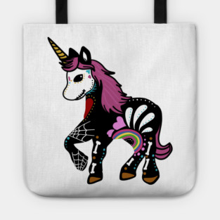 Unicorn Sugar Skull Day of the Dead Tote