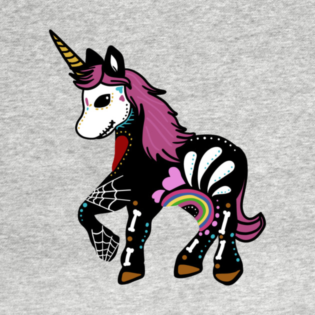 Unicorn Sugar Skull Day of the Dead by logiamerch
