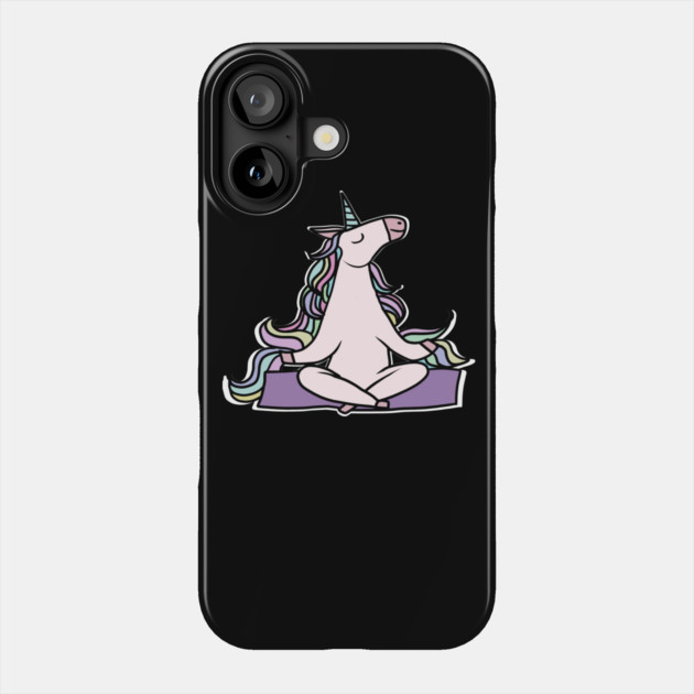 Unicorn Meditation Namaste Yoga Phone Case by logiamerch