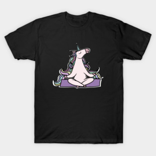 Unicorn Meditation Namaste Yoga T-Shirt