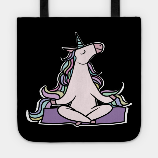 Unicorn Meditation Namaste Yoga Tote by logiamerch