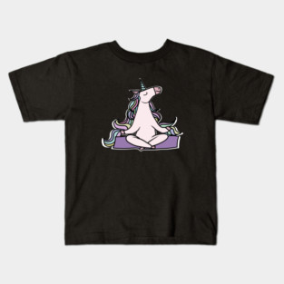 Unicorn Meditation Namaste Yoga Kids T-Shirt