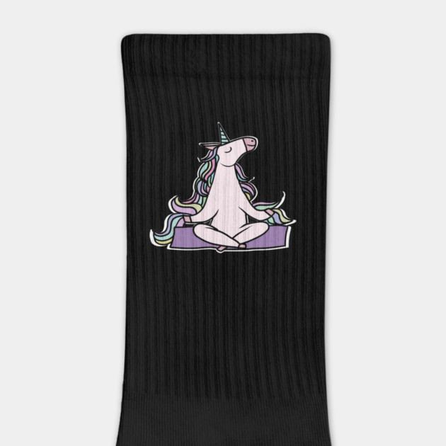 Unicorn Meditation Namaste Yoga by logiamerch