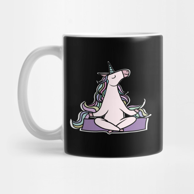 Unicorn Meditation Namaste Yoga by logiamerch