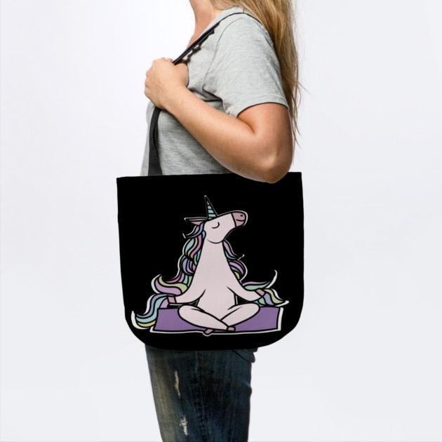 Unicorn Meditation Namaste Yoga by logiamerch