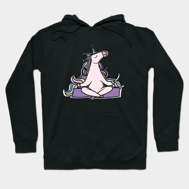 Unicorn Meditation Namaste Yoga Hoodie by logiamerch