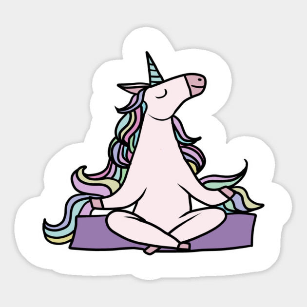 Unicorn Meditation Namaste Yoga Magnet by logiamerch