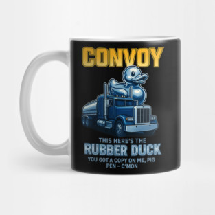 Rubber Duck Convoy  CB Radio Quote Blue Comic Style Mug