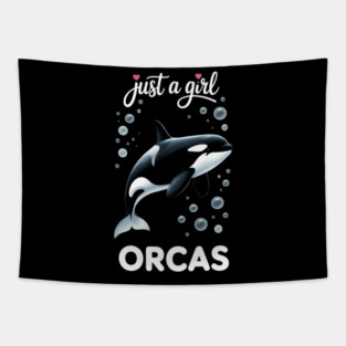 Cool Orca Whale Design For Girls Women Kids Ocean Orca Lover Tapestry