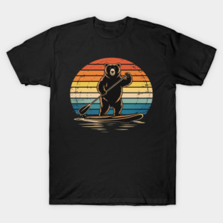 Paddle Boarding Bear SUP Stand Up Paddle Board T-Shirt
