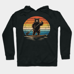Paddle Boarding Bear SUP Stand Up Paddle Board Hoodie