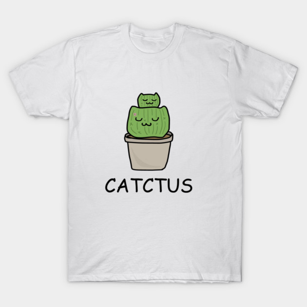 Catctus Cute Funny Cactus Cat Plant T-Shirt by logiamerch