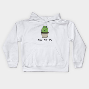 Catctus Cute Funny Cactus Cat Plant Kids Hoodie