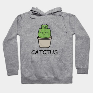 Catctus Cute Funny Cactus Cat Plant Hoodie