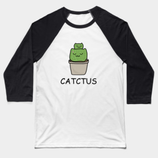 Catctus Cute Funny Cactus Cat Plant Baseball T-Shirt