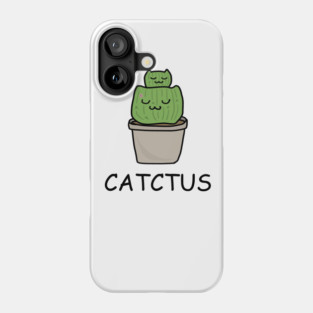 Catctus Cute Funny Cactus Cat Plant Phone Case