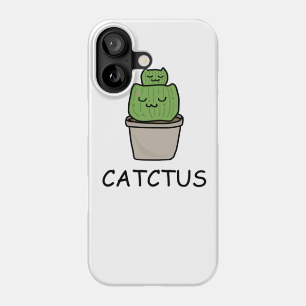 Catctus Cute Funny Cactus Cat Plant Phone Case by logiamerch