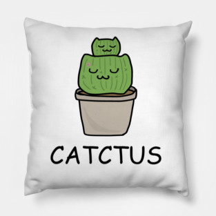 Catctus Cute Funny Cactus Cat Plant Pillow