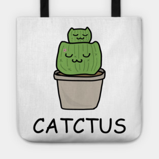 Catctus Cute Funny Cactus Cat Plant Tote